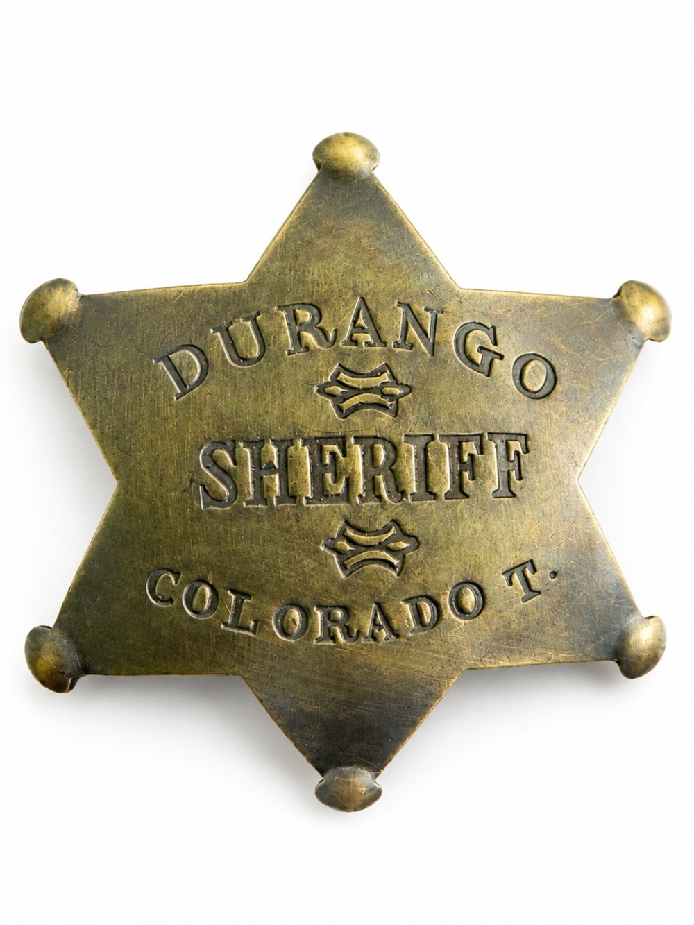 NEW Western Star Brass Badge Durango Colorado Sheriff